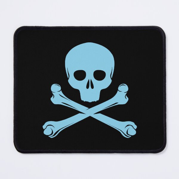 Item preview, Sky Blue Pirate Skull Crossbones Design designed and sold by pattern-archive.
