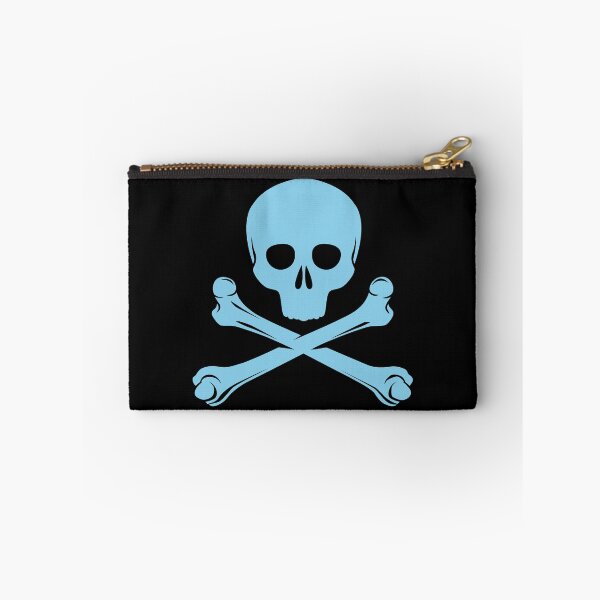 Item preview, Sky Blue Pirate Skull Crossbones Design designed and sold by pattern-archive.