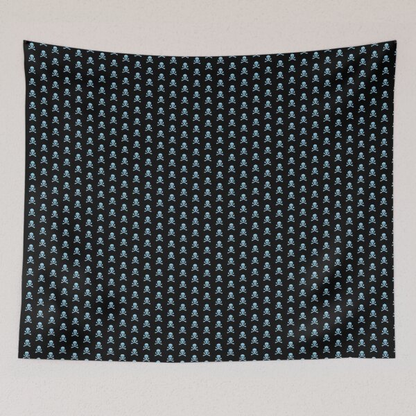 Item preview, Sky Blue Pirate Skull Crossbones Design designed and sold by pattern-archive.