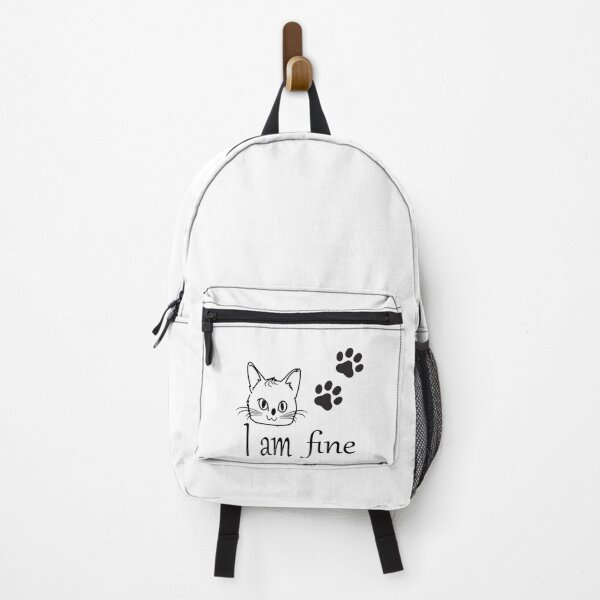 Item preview, "I Am Fine" Minimalist Cat Line Art Graphic T-Shirt | Mantex Protect Apparel designed and sold by Carftora786.