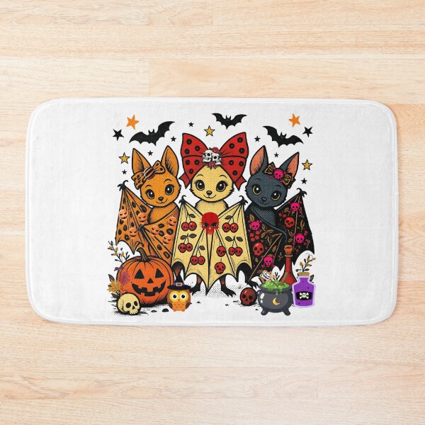 Item preview, Cute Vintage Comic Style Halloween Bats and Skulls Illustration designed and sold by VibranPalette.