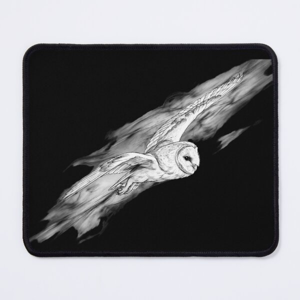 Item preview, Flying Barn Owl Sketch Wildlife Art Dark Fantasy Design designed and sold by Vibe-Vary.