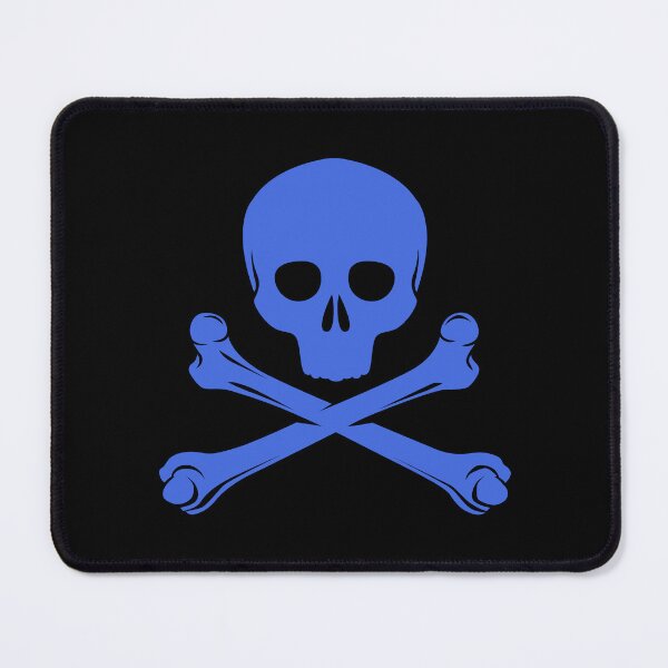 Item preview, Royal Blue Pirate Skull Crossbones Design designed and sold by pattern-archive.