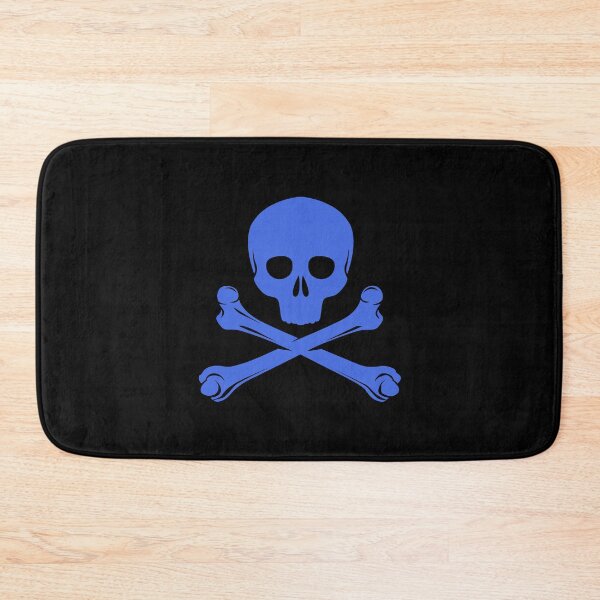 Item preview, Royal Blue Pirate Skull Crossbones Design designed and sold by pattern-archive.