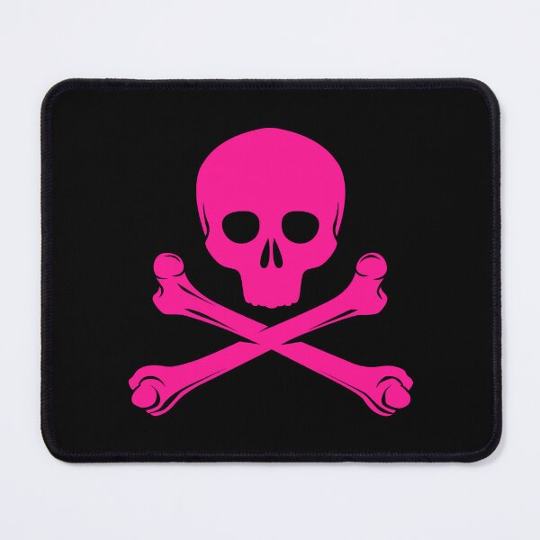Item preview, Hot Pink Pirate Skull Crossbones Design designed and sold by pattern-archive.