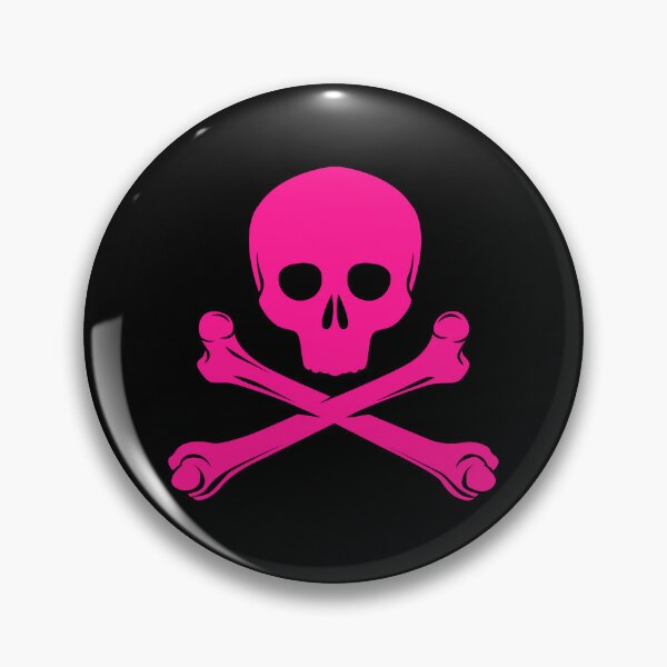 Item preview, Hot Pink Pirate Skull Crossbones Design designed and sold by pattern-archive.