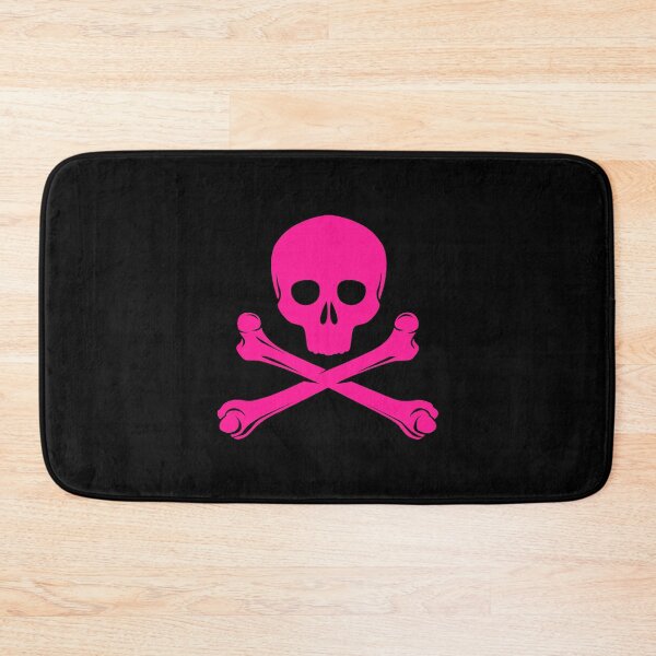 Item preview, Hot Pink Pirate Skull Crossbones Design designed and sold by pattern-archive.