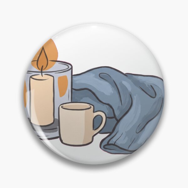 Item preview, Hygge Candle Blanket Cozy Illustration Design Art designed and sold by Ninjacatoff.