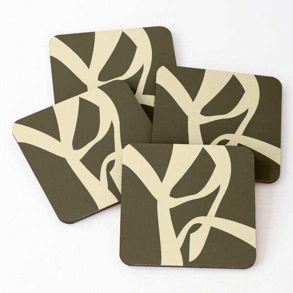 Item preview, Bold Abstract In Beige on Dark Brown designed and sold by studioart.