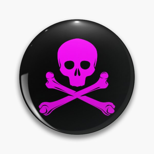 Item preview, Magenta Pirate Skull Crossbones Design designed and sold by pattern-archive.