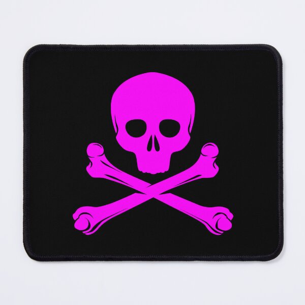 Item preview, Magenta Pirate Skull Crossbones Design designed and sold by pattern-archive.