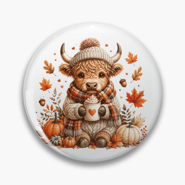 Item preview, Pumpkin Spice Baby Cow – Cute Cozy Fall Cow Autumn Pumpkin Patch designed and sold by DYAFLK.