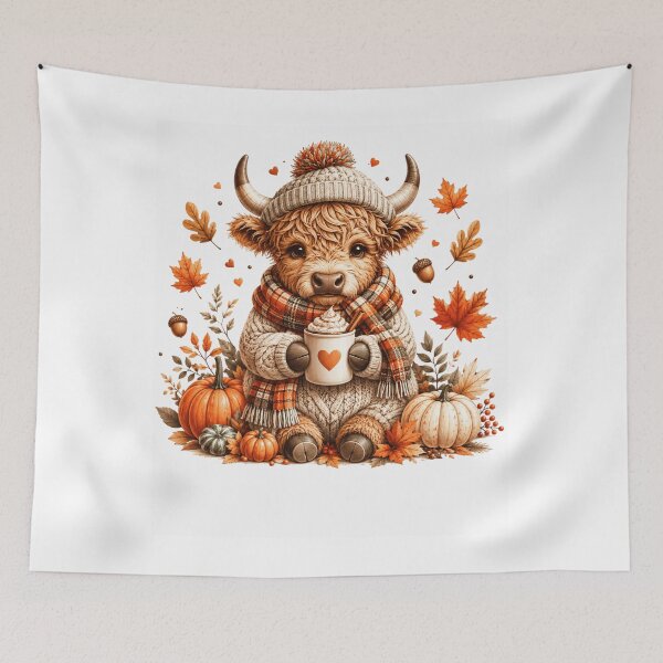 Item preview, Pumpkin Spice Baby Cow – Cute Cozy Fall Cow Autumn Pumpkin Patch designed and sold by DYAFLK.