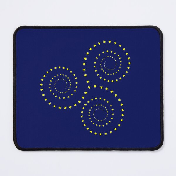 Item preview, Triple Galaxy Stars Spiral Blue Pattern Art designed and sold by CreativeArtistL.