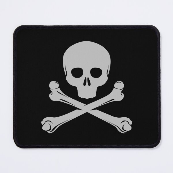 Item preview, Silver Pirate Skull Crossbones Design designed and sold by pattern-archive.