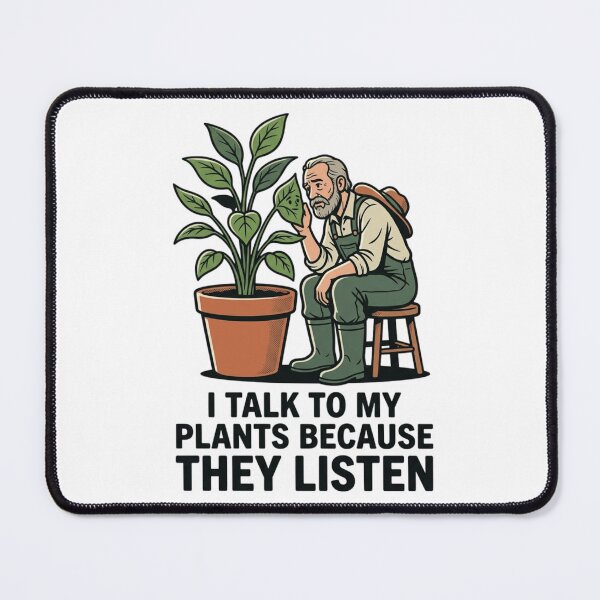 Item preview, I Talk To My Plants They Listen Vintage Houseplant Art designed and sold by mood-draftsman.