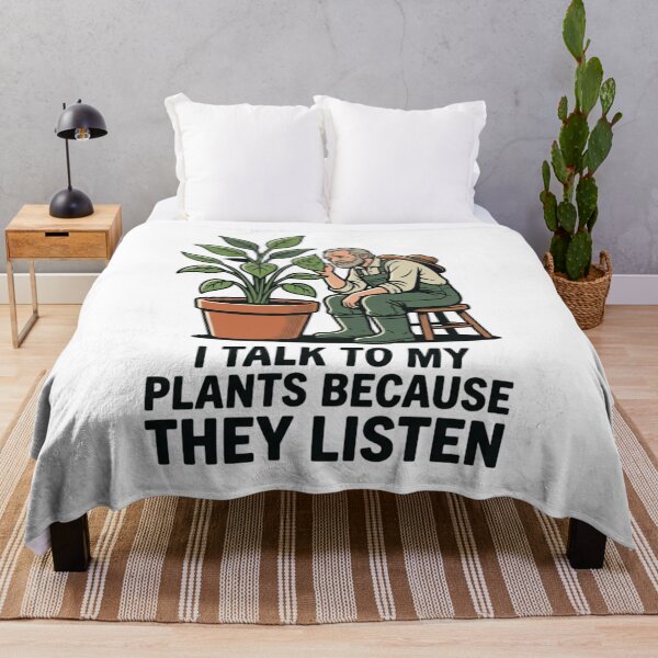 Item preview, I Talk To My Plants They Listen Vintage Houseplant Art designed and sold by mood-draftsman.