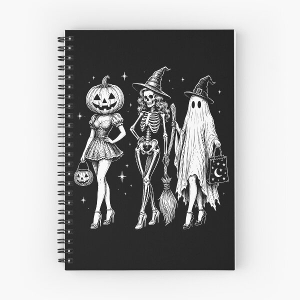 Item preview, Vintage Halloween Trio Pumpkin Skeleton Ghost designed and sold by Pet  Designs.