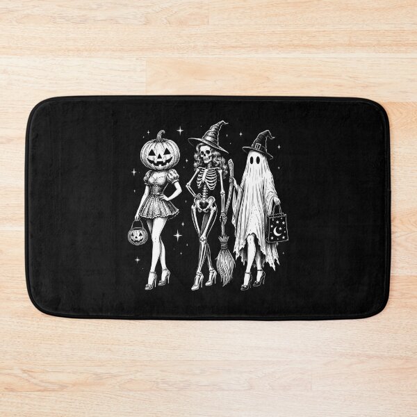 Item preview, Vintage Halloween Trio Pumpkin Skeleton Ghost designed and sold by Pet  Designs.