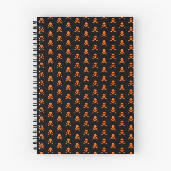 Item preview, Orange Pirate Skull Crossbones Design designed and sold by pattern-archive.