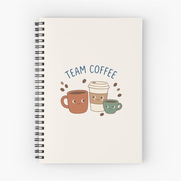 Item preview, "Team Coffee" Cute Kawaii Coffee Cups Espresso Beans Art designed and sold by Cipher & Soul.