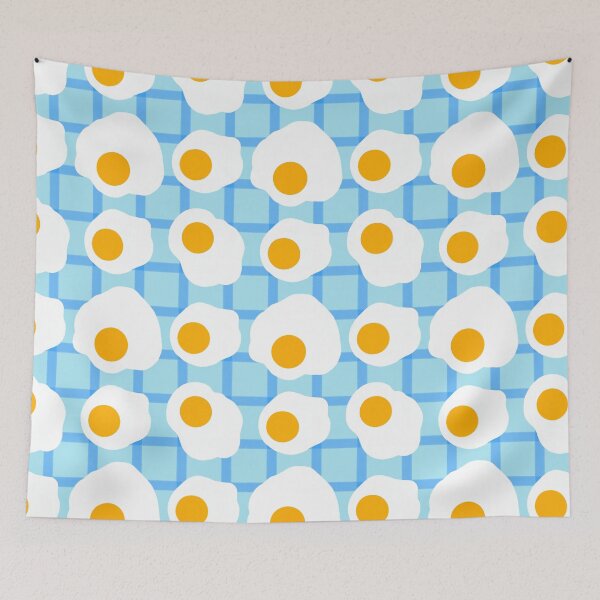 Item preview, Fried Egg Breakfast Pattern designed and sold by ClarissaDoodles.