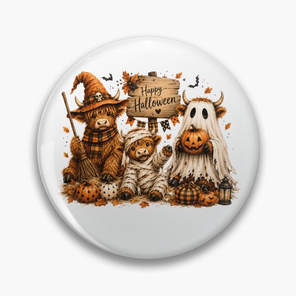 Item preview, Cute Highland Cow Halloween Costume Ghost Witch Pumpkin Trick or Treat designed and sold by DYAFLK.