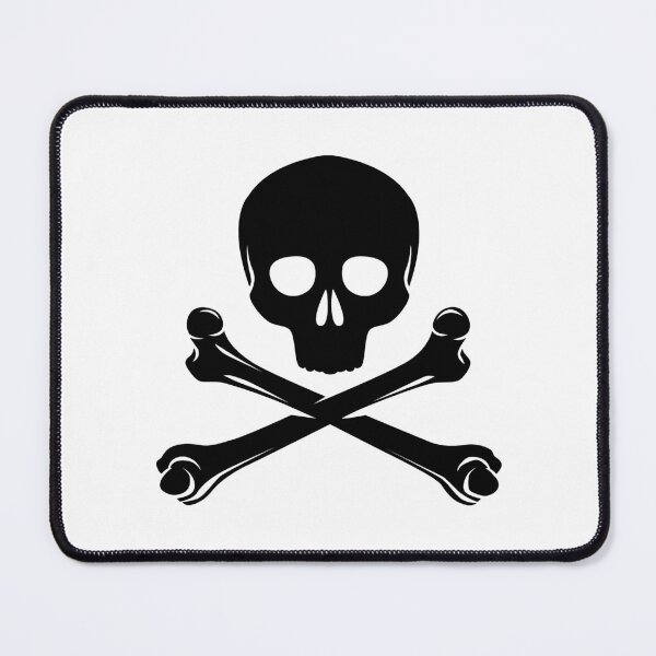 Item preview, Black Pirate Skull Crossbones Design designed and sold by pattern-archive.