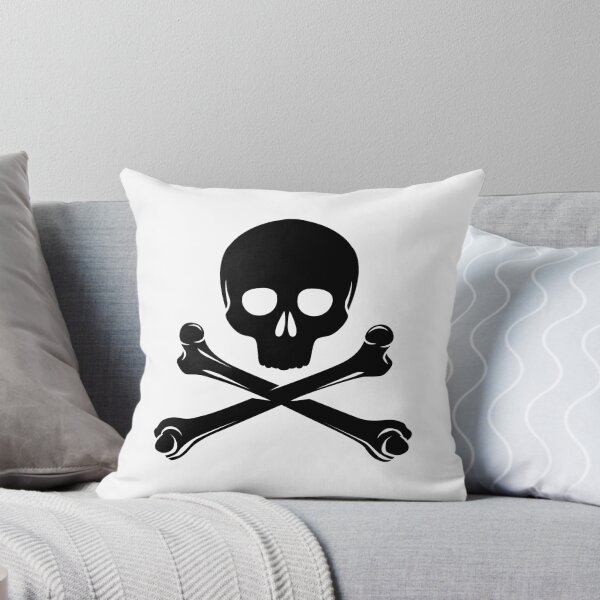 Item preview, Black Pirate Skull Crossbones Design designed and sold by pattern-archive.