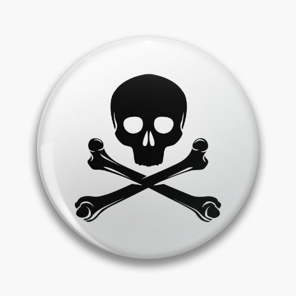 Item preview, Black Pirate Skull Crossbones Design designed and sold by pattern-archive.