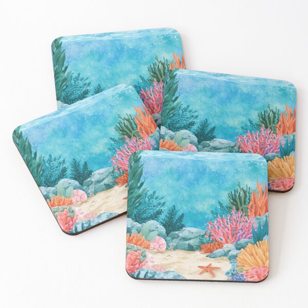 Item preview, Under the sea, coral reef seascape designed and sold by dcrc.