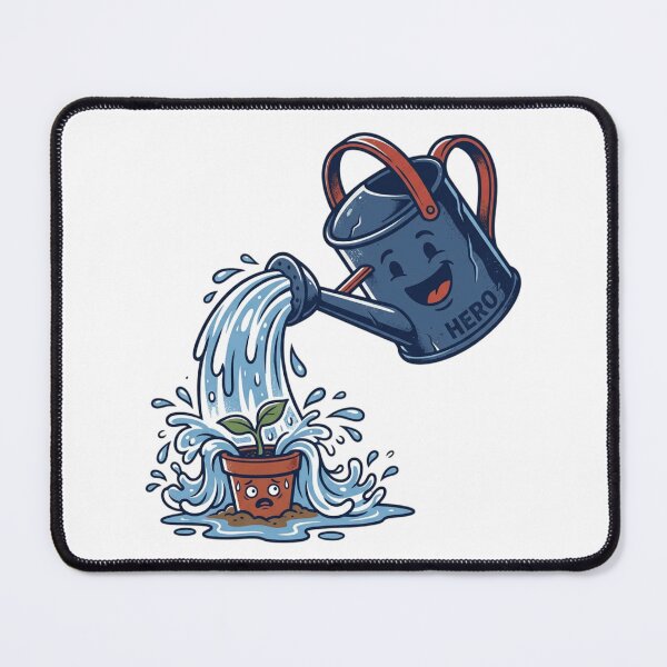 Item preview, Hero Watering Can Funny Overwatering Plant Drowning Retro Art designed and sold by mood-draftsman.