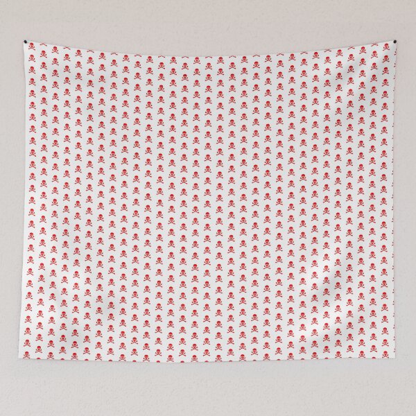 Item preview, Red Pirate Skull Crossbones Design designed and sold by pattern-archive.