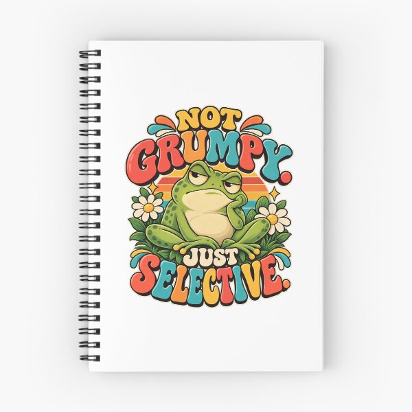 Item preview, Not Grumpy Just Selective – Funny Retro Frog designed and sold by FaithArt777.