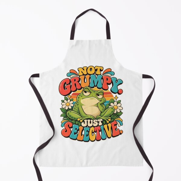 Item preview, Not Grumpy Just Selective – Funny Retro Frog designed and sold by FaithArt777.