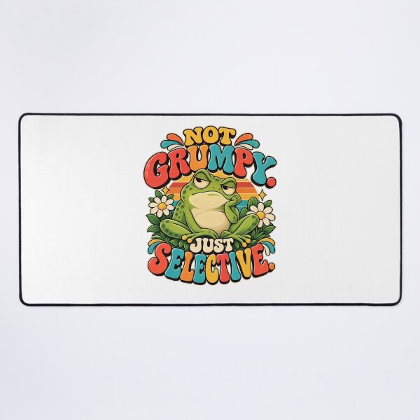 Item preview, Not Grumpy Just Selective – Funny Retro Frog designed and sold by FaithArt777.