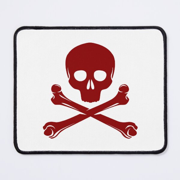Item preview, Dark Red Pirate Skull Crossbones Design designed and sold by pattern-archive.
