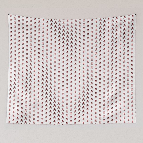 Item preview, Dark Red Pirate Skull Crossbones Design designed and sold by pattern-archive.