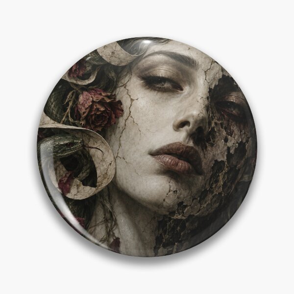 Item preview, Medusa Beauty in Ruin - Dark Gorgon Portrait designed and sold by ArtisElec.