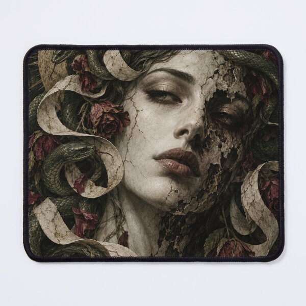Item preview, Medusa Beauty in Ruin - Dark Gorgon Portrait designed and sold by ArtisElec.