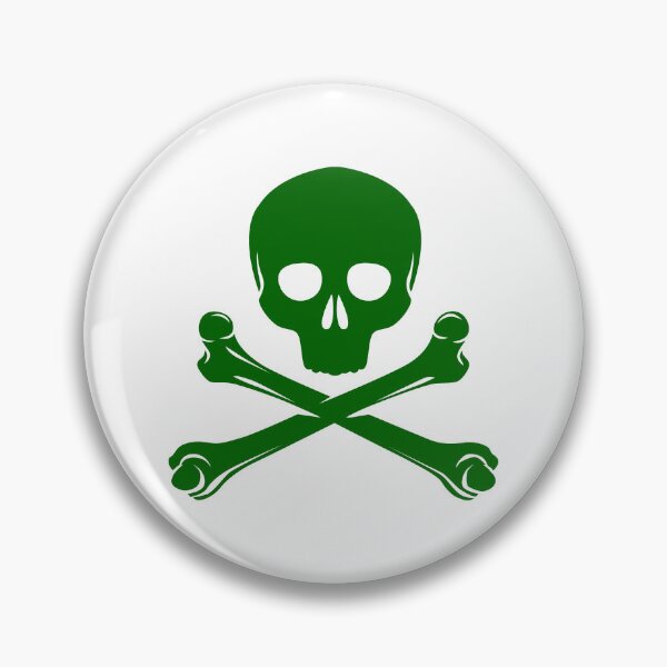 Item preview, Dark Green Pirate Skull Crossbones Design designed and sold by pattern-archive.