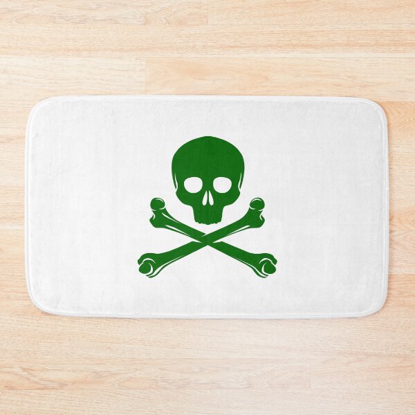 Item preview, Dark Green Pirate Skull Crossbones Design designed and sold by pattern-archive.