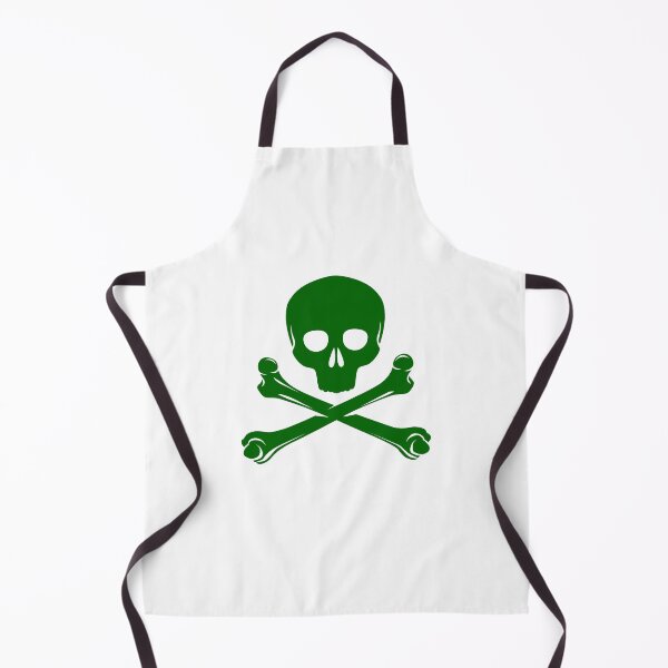 Item preview, Dark Green Pirate Skull Crossbones Design designed and sold by pattern-archive.