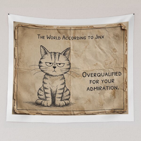 Item preview, Jinx Overqualified for Yor Admiration, designed and sold by Murfi & Jinx By Theo Roman.