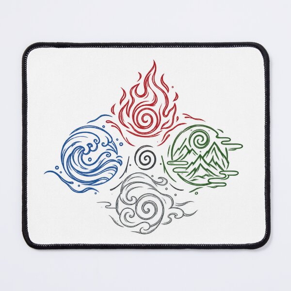 Item preview, Four Elements Spiral Symbol – Fire Water Earth Air Line Art designed and sold by ustylelab.
