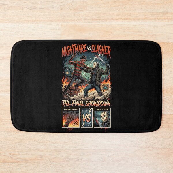Item preview, Freddy Vs Jason The Final Showdown Slasher Horror Mashup designed and sold by RatherCreative.