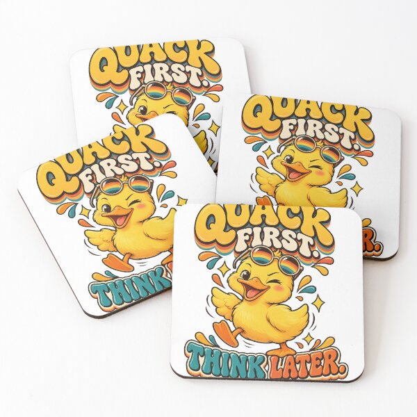 Item preview, Funny Duck – Retro Cartoon + Quack First Think Later T-Shirt designed and sold by FaithArt777.
