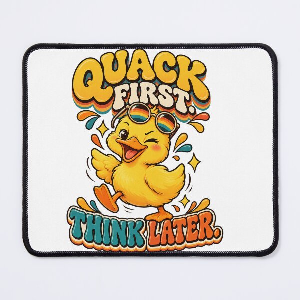Item preview, Funny Duck – Retro Cartoon + Quack First Think Later T-Shirt designed and sold by FaithArt777.