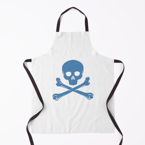 Item preview, Steel Blue Pirate Skull Crossbones Design designed and sold by pattern-archive.