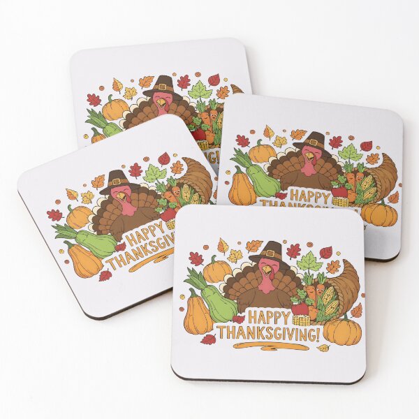 Item preview, Happy Thanksgiving Turkey with Harvest Cornucopia Design designed and sold by VibranPalette.